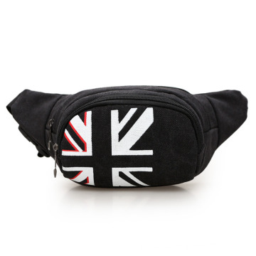 Customized Logo England Flag Silkscreen Print Jogging Running Sports Adjustable Crossbody Chest Bag Belt Bum Bags Fitness Fanny Pack Waist Bag for Cellphone Key